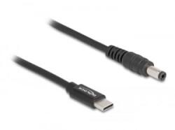 Delock 5.5x2.1mm -> USB-C notebook töltő kábel 1.5m fekete (87977) (87977)