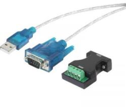 Renkforce USB soros átalakító kábel, USB-ről 9 pólusú D-SUB + RS232 csatlakozóra, aranyozott, renkforce - aqua