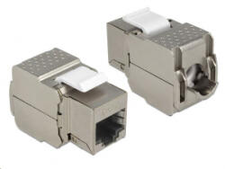 Delock Keystone modul RJ45 anya > RJ45 anya Cat. 6, szürke (86154) - aqua
