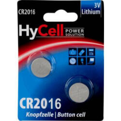 HyCell CR2016 lítium gombelem, 3 V, 70 mA, HyCell BR2016, DL2016, ECR2016, KCR2016, KL2016, KECR2016, LM2016