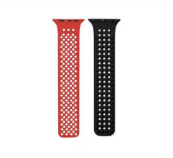 Phoner Spike Apple Watch szilikon szíj 38/40/41mm piros/fekete (72532) (PH72532)