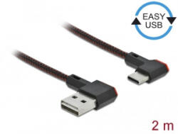 Delock 85283 USB-A -> USB-C kábel 2m fekete