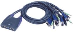 ATEN KVM Switch 4PC USB + kábel (CS64US) - aqua