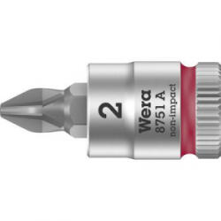 Wera 8751 A 05003351001 Kereszthornyú Phillips Dugókulcs bit betét PH 2 1/4 (6, 3 mm)