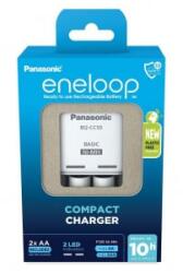 Panasonic BQ-CC50 AA/AAA akkumlátor töltő + 2db AA 2000mAh akkumulátor (K-KJ50MCD20E) (K-KJ50MCD20E) - aqua