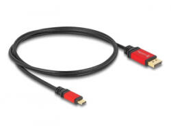 Delock USB Type-C - DisplayPort kábel (DP Alt Mode) 8K 30 Hz-hez HDR 1m piros (80092)