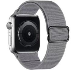 Phoner Dew Apple Watch csatos fonott szövet szíj 38/40/41mm szürke (72626) (PH72626)
