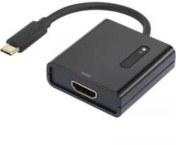 Renkforce USB - HDMI átalakító adapter, 1x USB C dugó - 1x HDMI aljzat, aranyozott, fekete, Renkforce - aqua