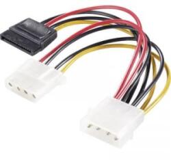 Renkforce SATA - IDE Y tápkábel átalakító [1x IDE dugó, 4 pólusú - 1x SATA alj 15 pólusú, IDE aljzat 4 pólusú] Renkforce 975476 - aqua