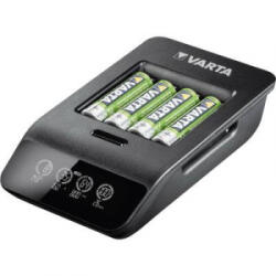 VARTA LCD Smart-Plus NiMH Mikro (AAA), Ceruza (AA) Hengeres akku töltő Akkukkal