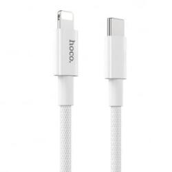 hoco. X56 adatkábel és töltő (Type-C - lightning 8pin, 3A, PD gyorstöltés támogatás, 100cm, törésgátló) FEHÉR (X56_LIGHTNING_W)