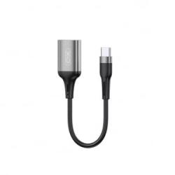 XO NB201 Type-C - USB-A OTG kábel 150mm fekete (128626) (x128626)