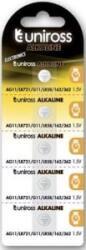 Uniross SP5 LR721 AG11 LR58 1, 5V alkáli gombelem 5db/bliszter (U5LR721) (U5LR721) - aqua