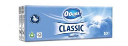 Ooops! Classic papír zsebkendő 3 rétegű, 10x10db sensitive (KPC30101160) (KPC30101160)