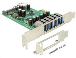 Delock 6+1x USB 3.0 bővítő kártya PCI-E (89377)