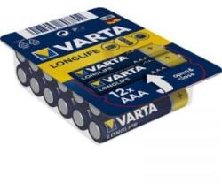 VARTA Mikroelem AAA, alkáli mangán, 1, 5V, 12 db, Varta Longlife LR03, AAA, LR3, AM4M8A, AM4, S (4103301112) - aqua