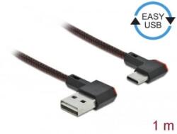 Delock 85281 USB-A -> USB-C kábel 1m fekete
