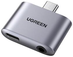 UGREEN adaptor audio și încărcător (sursă de alimentare, mufă jack Type-C+3.5mm - Type-C) GREEN CM231 (CM231)