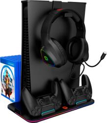 CANYON CS-5, PS5 Charger stand, with RGB light, 31518528mm, with 23CM+0.5cm cable, 475