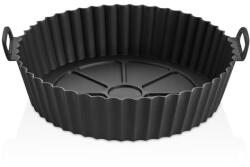 HANE TOO kerek szilikon forma forrólevegős sütőhöz (air fryer) 20cm átmérő 5cm magasság, szürke, fekete vagy piros SL-3250 (SL-3250) - pcx