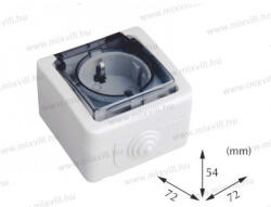 Alfa-Line ALFA FKV 2+F dugalj falon kívüli vízmentes IP54 16A 10/ (FKV 2+F)