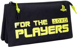 Kstationery Penar școlar Kstationery PlayStation - For the players, cu 1 fermoar si 3 compartimente (13487) Penar