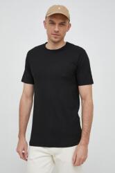 United Colors of Benetton tricou din bumbac culoarea negru, neted PPYX-TSM14O_99X