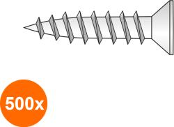 Index Set 500 x Surub Pvc 20 Otel Zincat Galben-4.3 X 45 (COR-500xX08024345S)