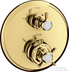 Hansgrohe Axor Montreux termosztátos falsík alatti kád/zuhany csaptelep, polírozott arany hatású 16800990 (16800990)