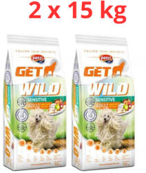 Panzi Panzi GetWild 2x15kg Adult Sensitive Turkey (chicken&wheat free) - Pulyka (csirke és búzamentes)
