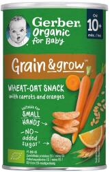 Gerber bio sárgarépás és narancsos bio búza- és zabsnack 10 hónapos kortól 35 g - bevasarlas