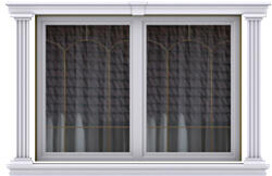 ANRO Ablak szett-01 (Kültéri ablak homlokzati díszítéséhez) (Szett-01)