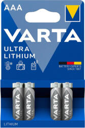VARTA akkumulátor Ultra Lithium AAA / Micro 4 darab