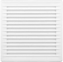 airRoxy AKUSzS Szögletes rács hálóval, átmérő 100 mm, 170X170 mm, fehér (AIR-02-246) (AIR-02-246)