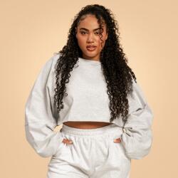 GymBeam BeastPink Дамски суичър Bliss Cropped Grey M