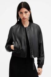 AllSaints bőrdzseki ORTEN BOMBER JACKET női, fekete, átmeneti, W072LB - fekete 38