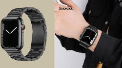 hoco Grand Three fém szíj Apple Watch-hoz 42/44/45/49mm WA10 - Fekete (WA1042-01) - wlshop