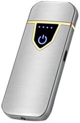 HARAHU UN-25720 elektromos öngyújtó USB töltéssel - Ezüst KP25720