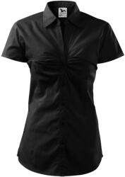 MALFINI Női rövid ujjú galléros ing Chic - Fekete | 2XL (2140117)