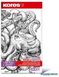 KORES Indigó tetováláshoz, 21, 5 x 26, 8 cm, KORES "Tattoo", 100 lap (IK76236) - kecskemetirodaszer