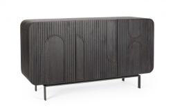Bizzotto Comoda 3 usi lemn mango negru Orissa 145x42x82 cm (0747225) Comoda