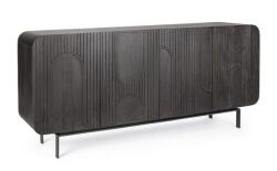 Bizzotto Comoda 4 usi lemn mango negru Orissa 180x42x82 cm (0747226) Comoda