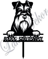  Törpe Schnauzer Születésnapi Tortadísz