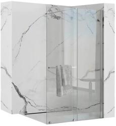 Rea Paravan de dus tip Walk-in Rea Cortis cu parte culisanta 100x200 cm profil crom (REA-K7210)