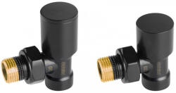 Ferro Set robineti Ferro ZGB31BL tur retur radiator coltari 1 2, , negru (ZGB31BL)