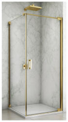 SanSwiss Cabina de dus, SanSwiss, Cadura Opal, patrata, 80 x 80 cm, cu deschidere pe dreapta, auriu (CA1CD0801207+CAT10801207)