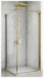 SanSwiss Cabina de dus, SanSwiss, Cadura Opal, patrata, 90 x 90 cm, cu deschidere pe dreapta, auriu (CA1CD0901207+CAT10901207)