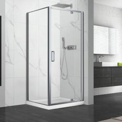 Fluminia Cabina de dus, Mediterraneo, Andina, patrata, 80 x 80 cm, crom (P18RE01 80X80) - sanoterm