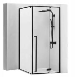 Rea Cabina de dus patrata Rea Fargo cu usa batanta 90x90 negru mat (REA-K6318)