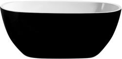 Florida Cada freestanding, Florida, Aura Black 170, ovala, cu instalatie completa, alb si negru (WS218BL-170)